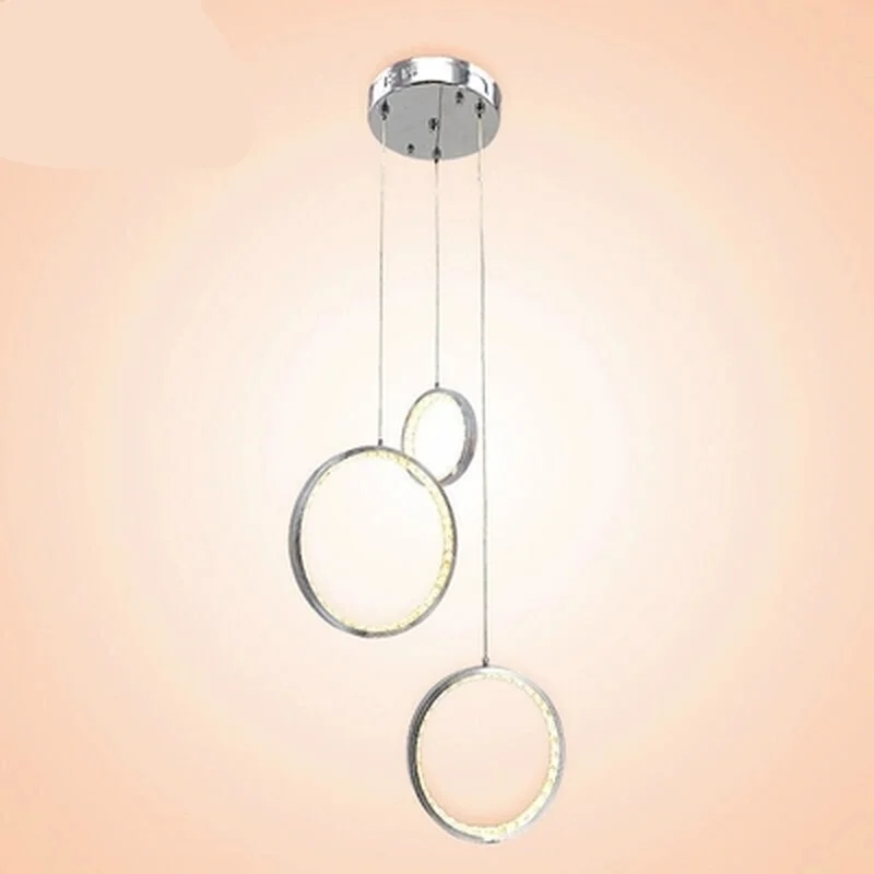 Современная светодиодная подсветильник лампа с 3 кольцами подвесные лампы для