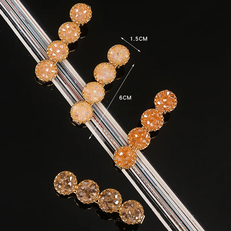 1 шт. женские элегантные хрустальные бусины геометрический заколки для волос