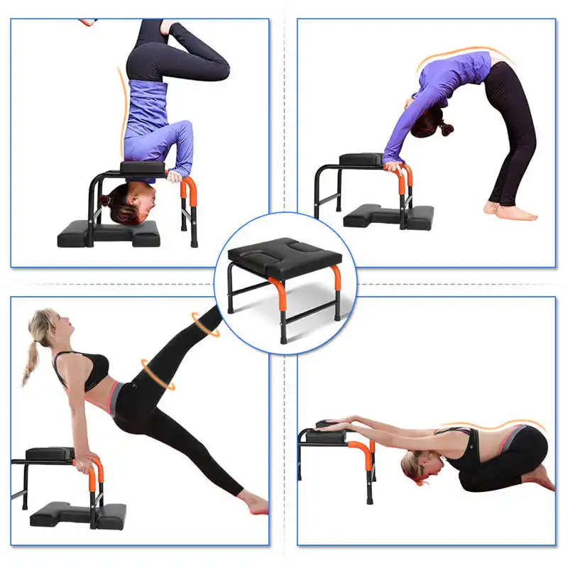 

Yoga Headstand Bench Stand Yoga Chair for Family Gym Bench Fitness Equipment Yoga Stool Massage Tool