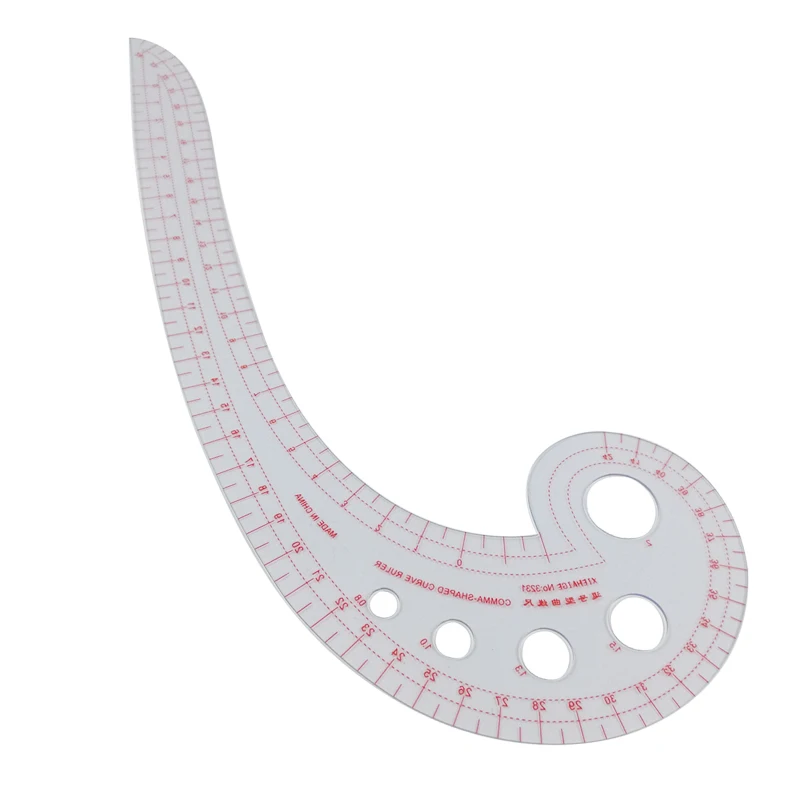 

multifunctional Sewing Tools Soft Plastic Comma Shaped Curve Ruler Styling Design Ruler French Curve 30 x 11cm Curve Ruler