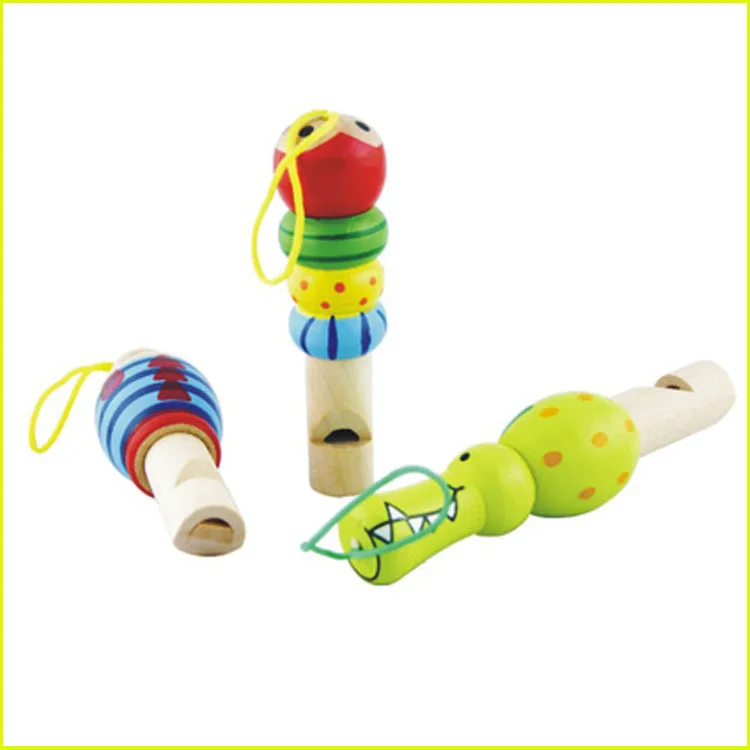 

Cute cartoon animal whistle baby playing musical instruments wooden children's educational toys music early education gifts