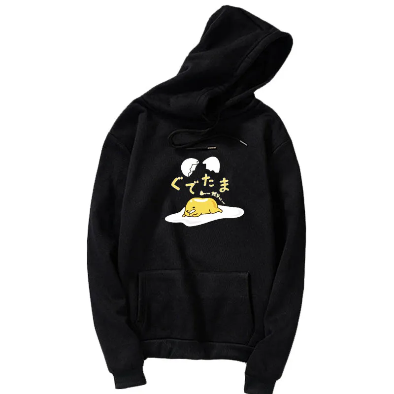 Gudetama Lazy Egg Yolk забавные толстовки в японском стиле Харадзюку милые женские толстовки в стиле Харадзюку Женская худи