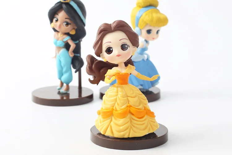 8 шт./компл. Q Posket Принцессы Фигурки игрушки куклы Тиана Белоснежка Рапунцель