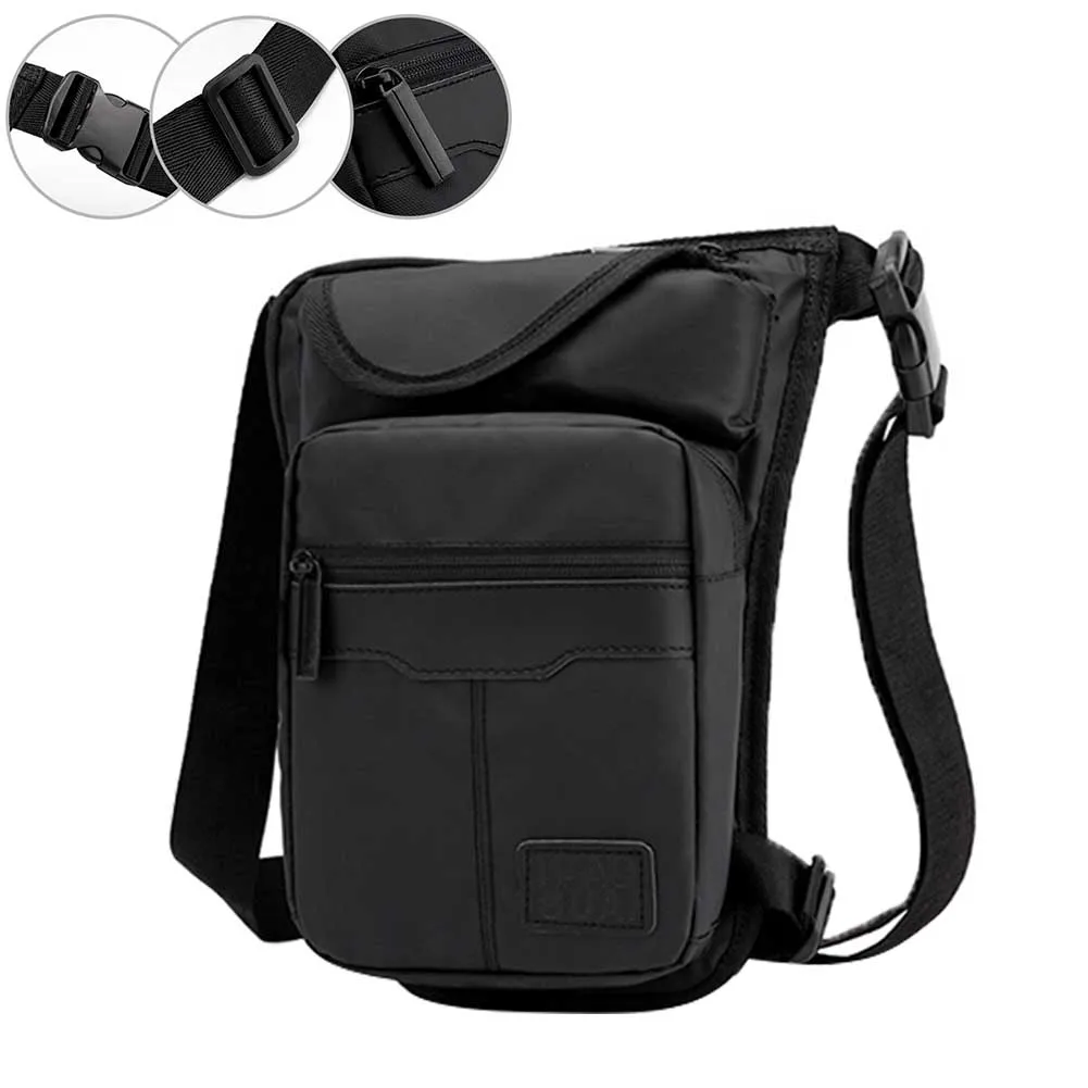 

Men Elastic Crossbody Outdoor Storage Running Riding Waterproof Casual Bicycle Large Capacity Sport Leg Bag Adjustable Strap