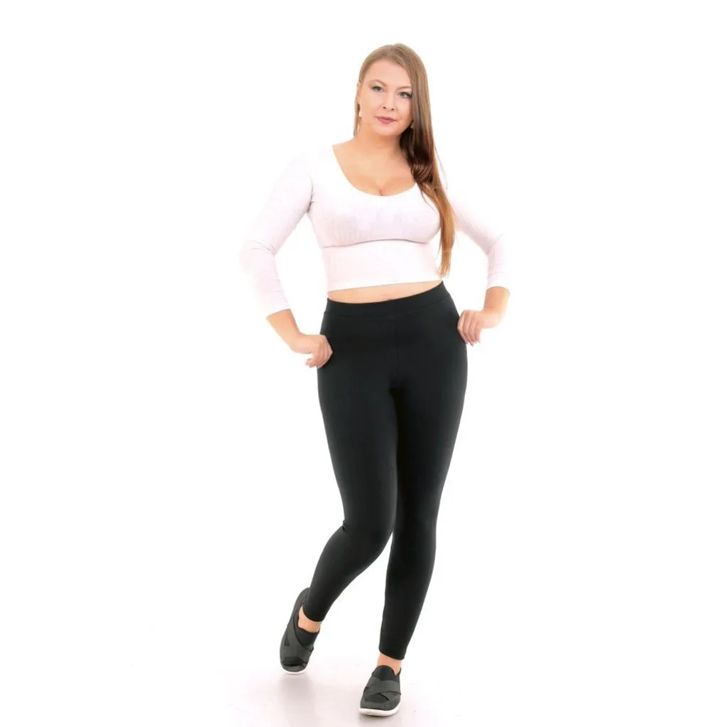 Almila Classic Solid Black Women Leggings 4001