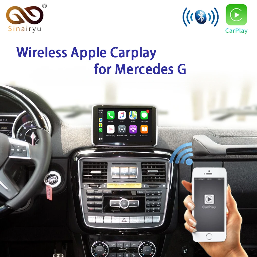 Sinairyu Беспроводной Wi Fi Apple Carplay для Mercedes G class W463 12 15 NTG4.5/4 7 - Цена: 20 678,04 руб.