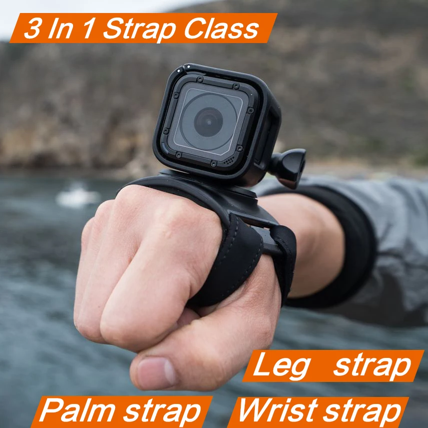 360 градусов вращение ручной ремешок на запястье для GoPro Hero 8/7/6/5/4 Go pro ручной держатель с креплением на ремешок для ног для спортивной экшн-камеры Xiaomi yi 4k SJ4000