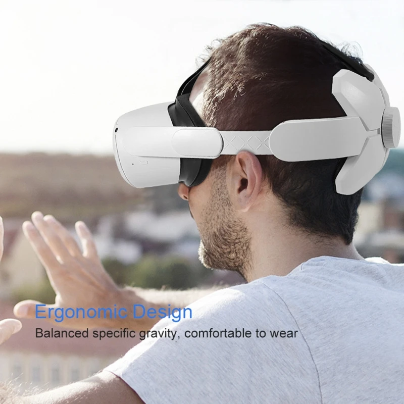 

Headband AdjustableStrap VR Headset Head Cushion Compatible with Quest 2 VR Accessory Non-slip Headband Strap