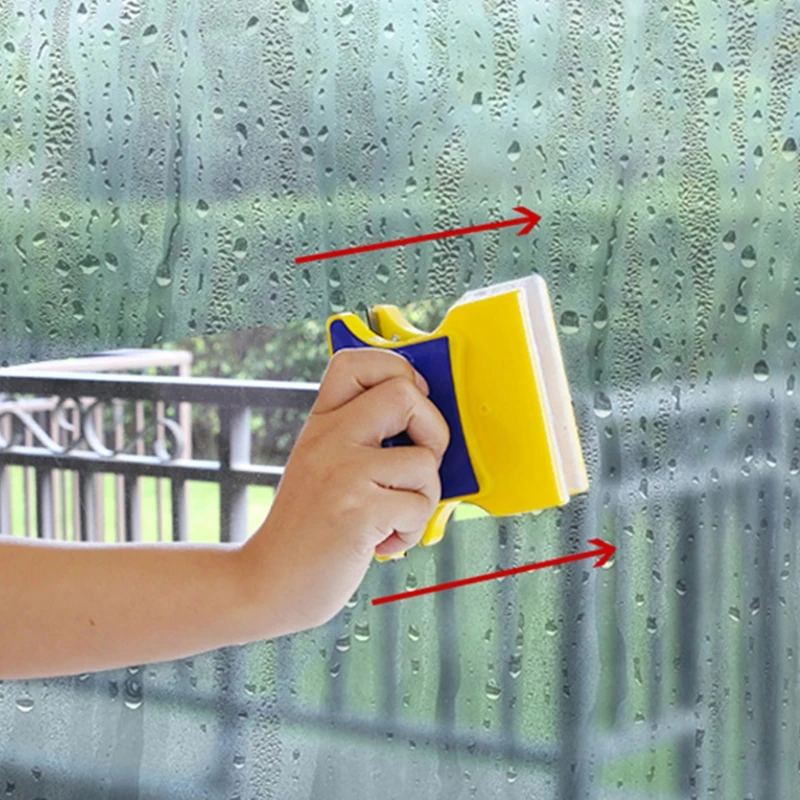 Limpiador de ventanas magn&eacute;tico de doble cara, cepillo de limpieza de vidrio, limpiaparabrisas dom&eacute;stico-4
