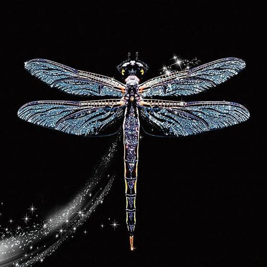 

DIY 5D Алмазная мозаика, алмазная живопись, стрекоза, домашнее украшение, настенная наклейка, алмазная вышивка стразы, картина BY109