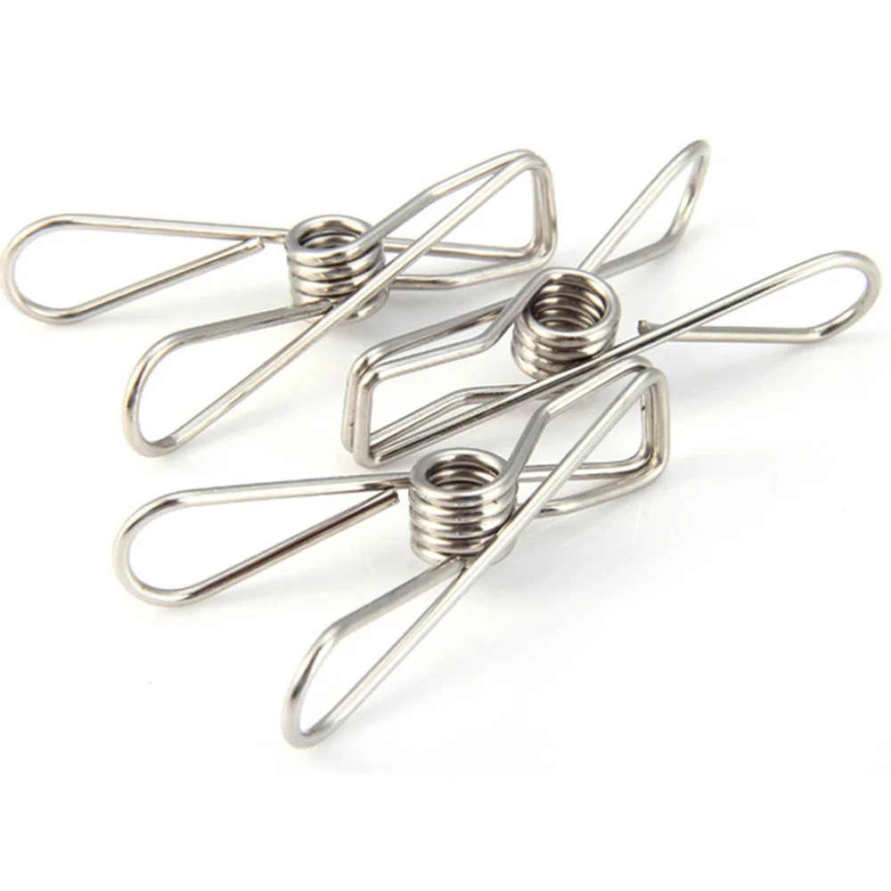 

20pcs Multipurpose Stainless Steel Clips Clothes Pegs Holders (Silver)