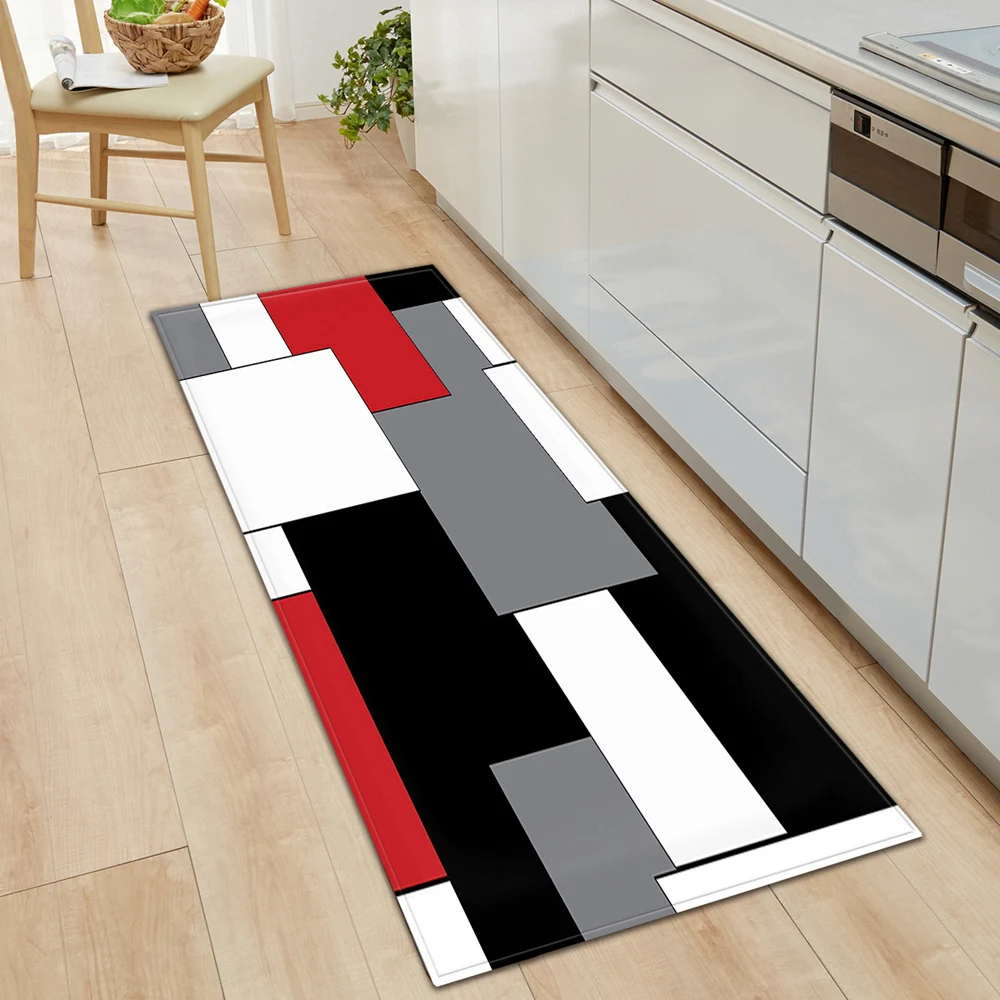 Геометрический кухонный напольный коврик дверной для гостиной ковер украшения