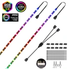 Цифровая светодиодная лента WS2812b, адресная Радужная полоска для ПК, 5 В, 3 контакта, с рисунком ARGB Header, Asus Aura Sync, Gigabyte RGB Fusion, MSI Mystic