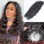 100 Пряди Micro Loop человеческие волосы для наращивания глубокие волнистые бразильские неповрежденные человеческие волосы Micro Loop 1 гнить натуральный черный коричневый цвет