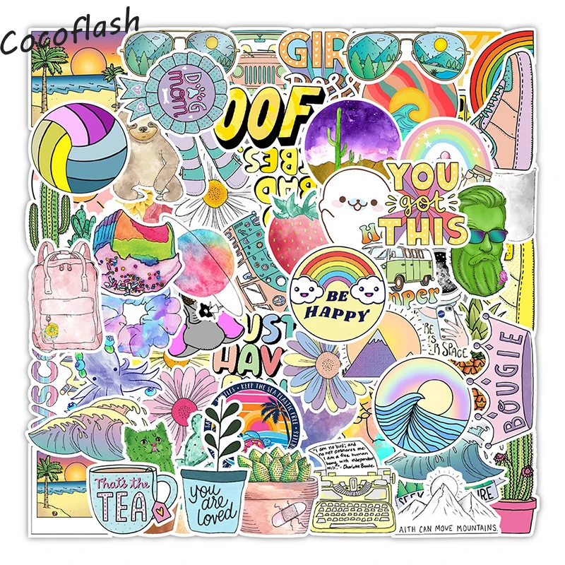 10/50PCS/PACK Pretty Vsco INS Style Sticker Anime for Laptop Skateboard Motorcycle Girl for Kids Children Toys Animal Sticker