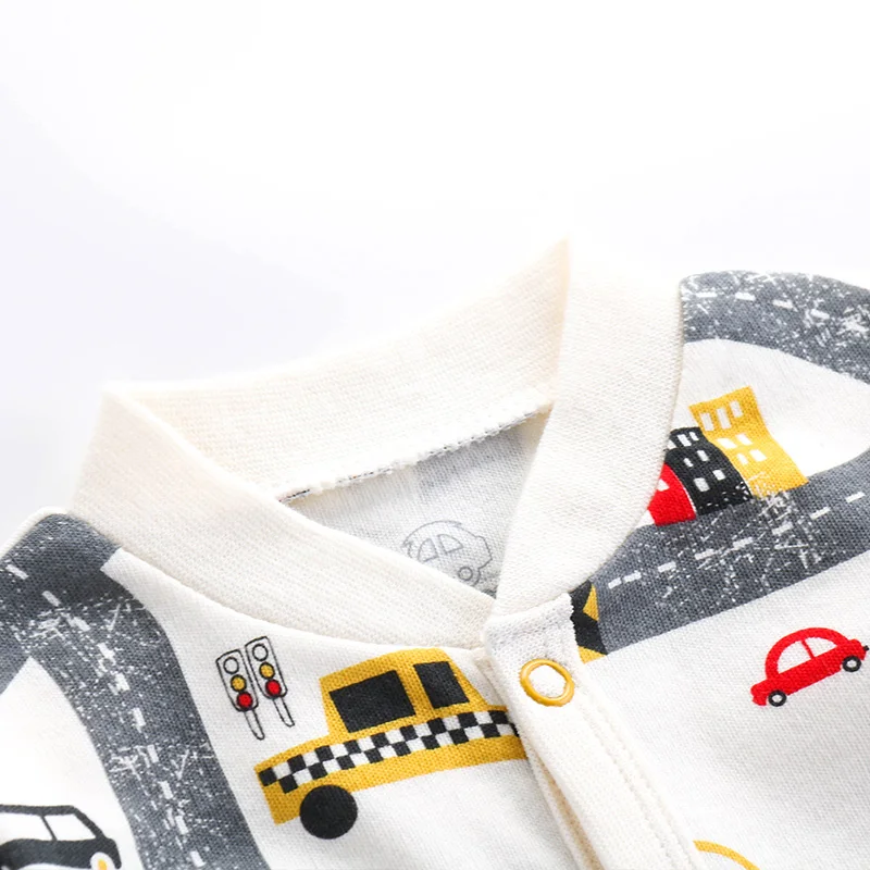 Цельнокроеный костюм для новорожденных комбинезон из чистого хлопка младенцев