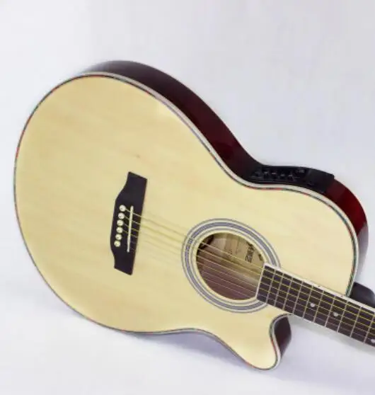 Бесплатная доставка оптовая продажа тонкая акустическая гитара блестящая для