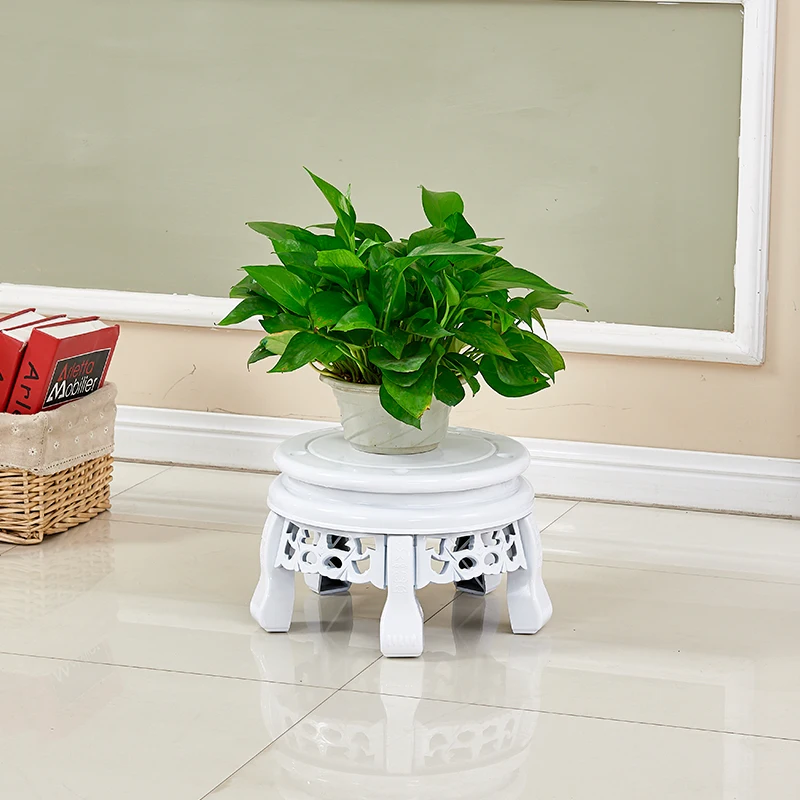 

Flower stand plastic multi-layer pot rack single antique living room balcony indoor floor storage shelf