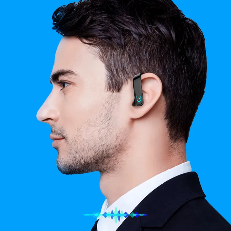 Фото Новые наушники YX18 Bluetooth 5,0 гарнитура Беспроводные наушники с ушным крючком деловые спортивные наушники-вкладыши с микрофоном №3