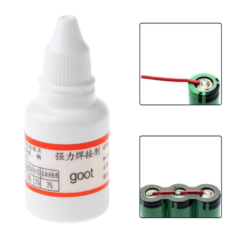 

Powerful Rosin Soldering Agent No-clean Flux Stainless Steel White Plate Iron 18650 Battery Welding Water Liquid Flux