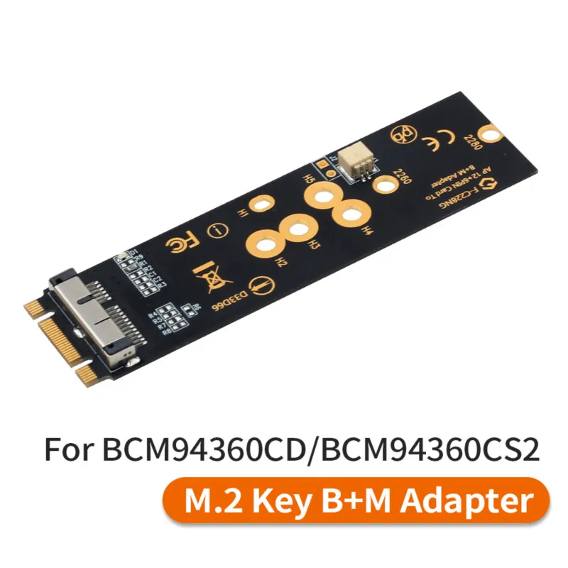 BCM94360CD BCM94360CS2 BCM943602CS Wifi беспроводная карта M.2 NGFF ключ B + M адаптер для Mac OS сетевая Wlan