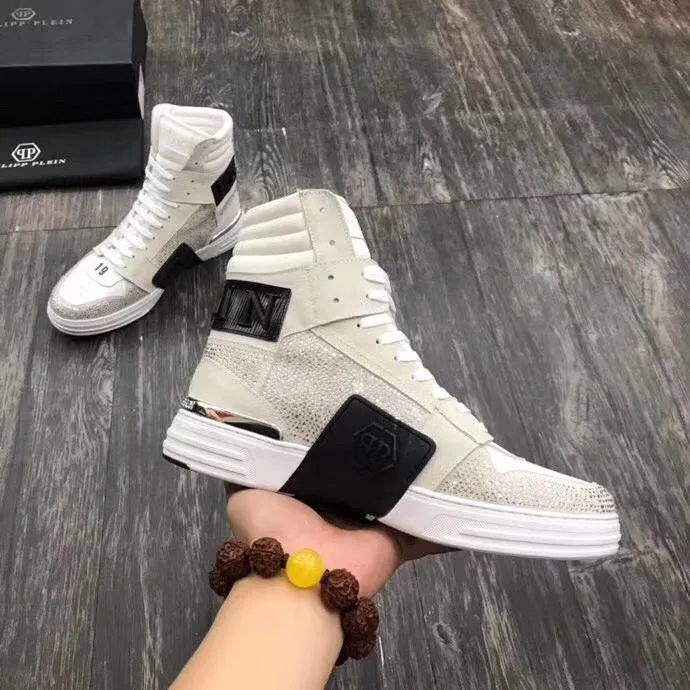 

Genune Leather Glitter Ankle Boots Flat Platform Cowhide Couple Thick Bottom Women Men Casual Shoes Rhinestone New Fashion 2021