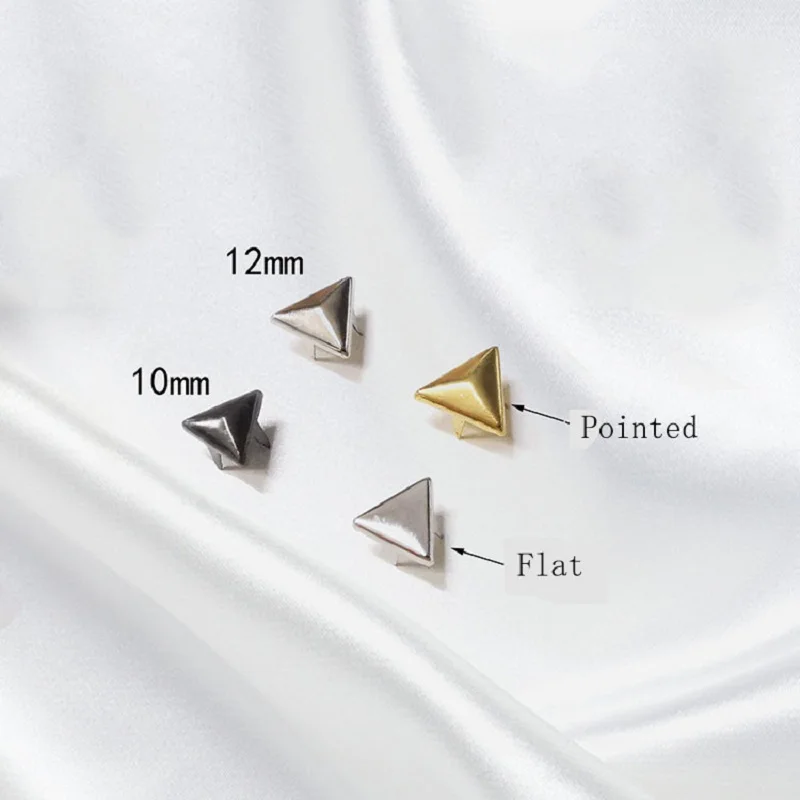 100pcs brass tringle rivets wit claw for leather stud with claws nailhead punk rock spike lethercrafts accessies retail | Дом и сад