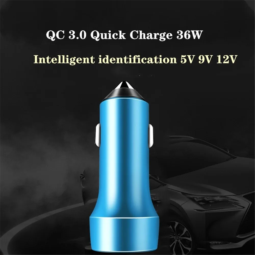 36 Вт двойной порт QC3.0 USB быстрая зарядка металлический мобильный телефон s
