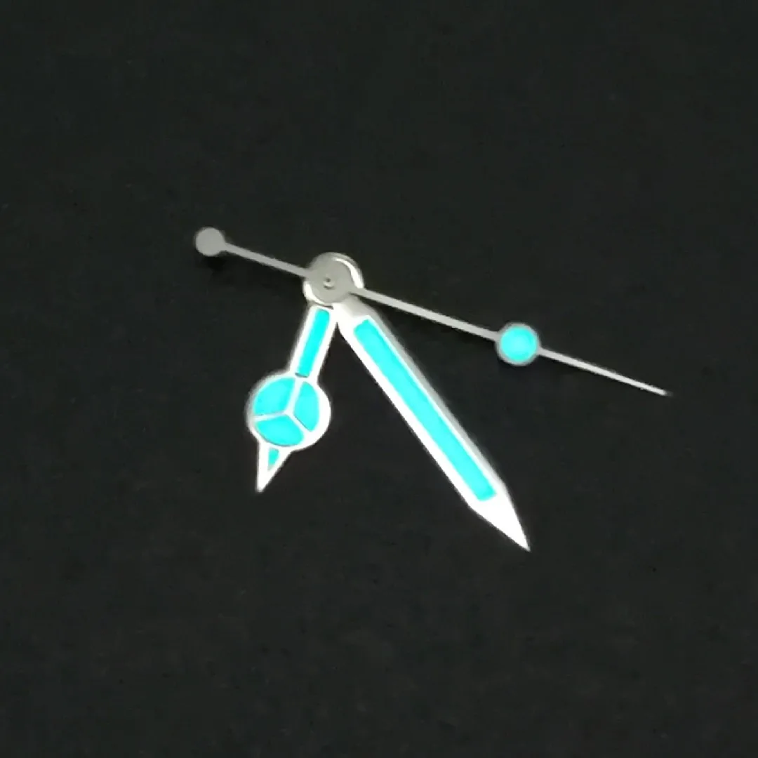 

New 2021 needle fastener factory 2836-2 refers to ice blue super night light water ghost needle solid center axle