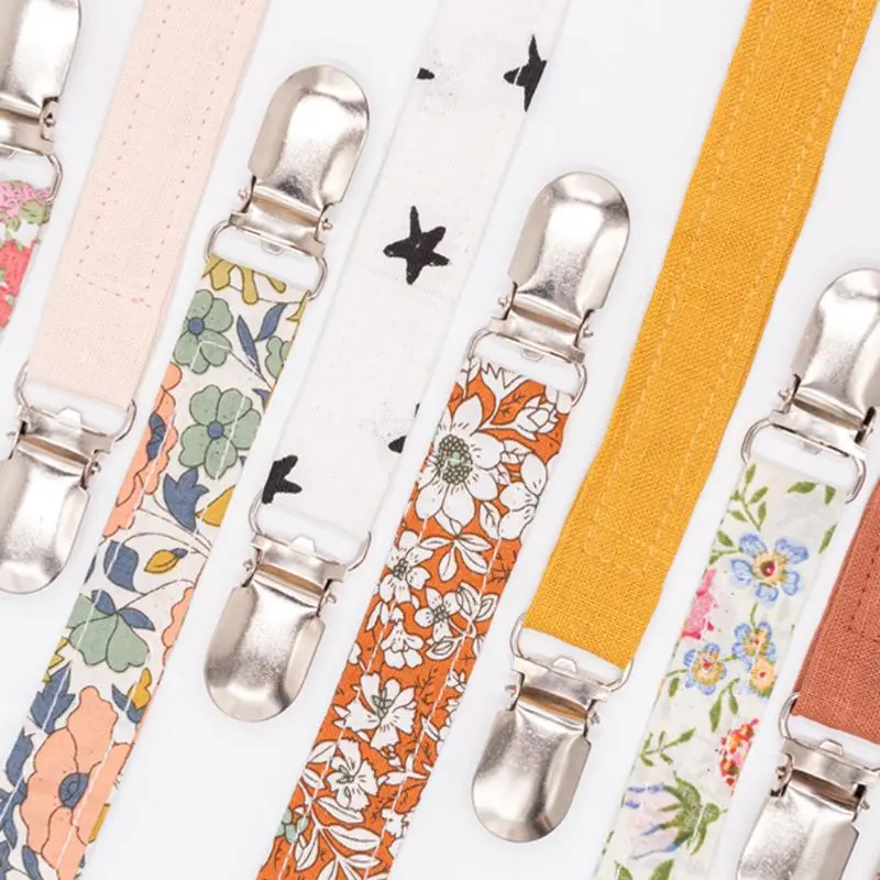 Baby Pacifier Clip Chain Cotton Linen Holder Pacifier Soother Clips Leash Belt Nipple Holder For Infant Feeding GXMB