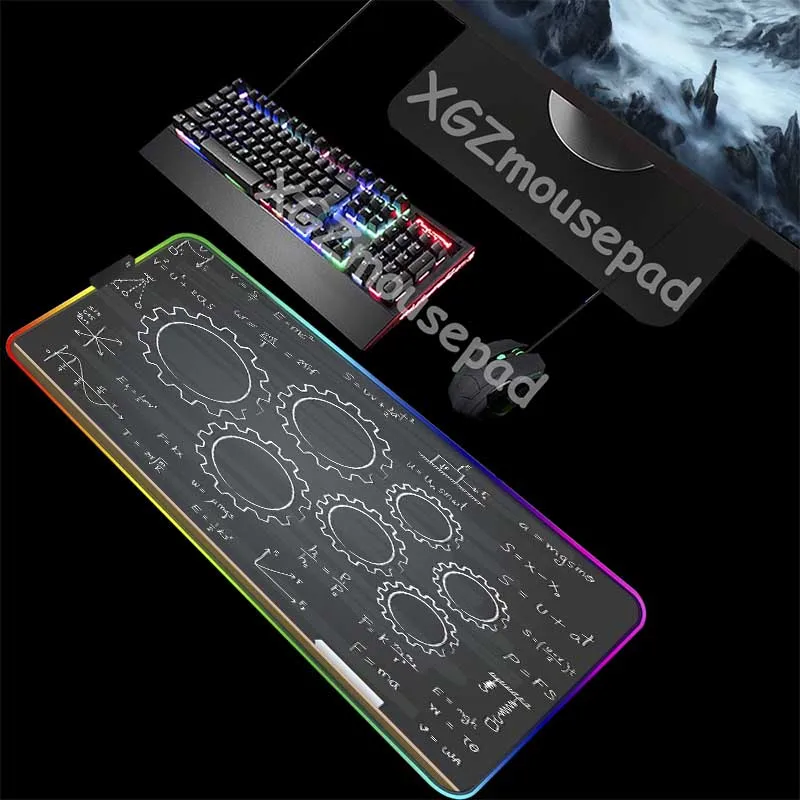 

XGZ Классная доска с физическим символом на заказ, большой коврик для мыши RGB с черным краем блокировки, Офисный Компьютерный Настольный ковр...