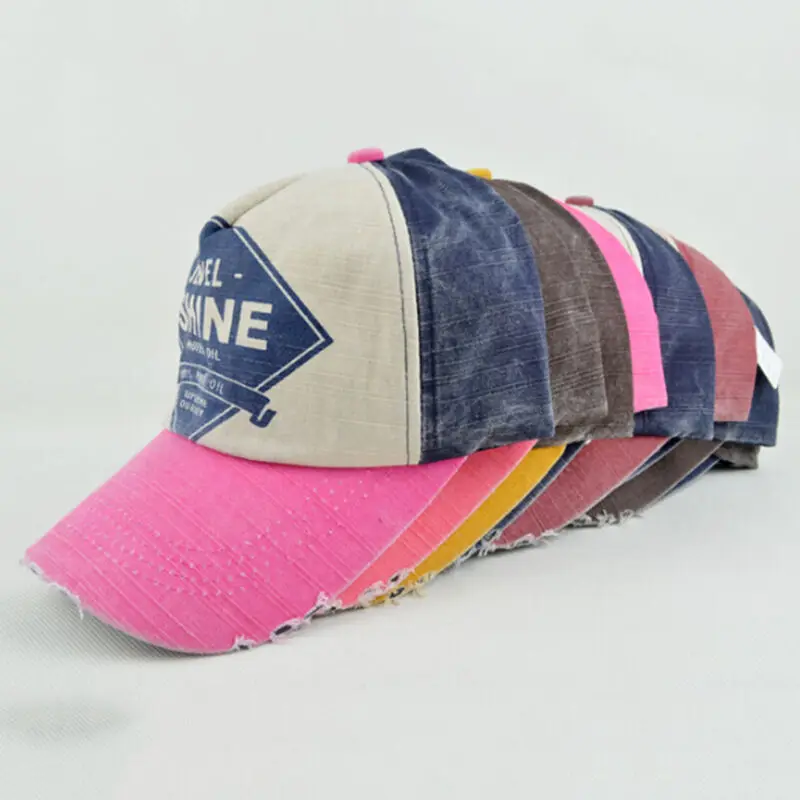 Мужская Женская Регулируемая плоская кепка из джинсовой ткани винтажная