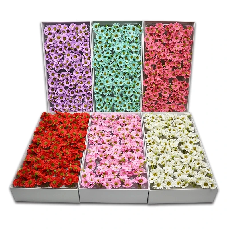 50 шт./компл. 3 5 см мини Маргаритка декоративный цветок Искусственные цветы мыла