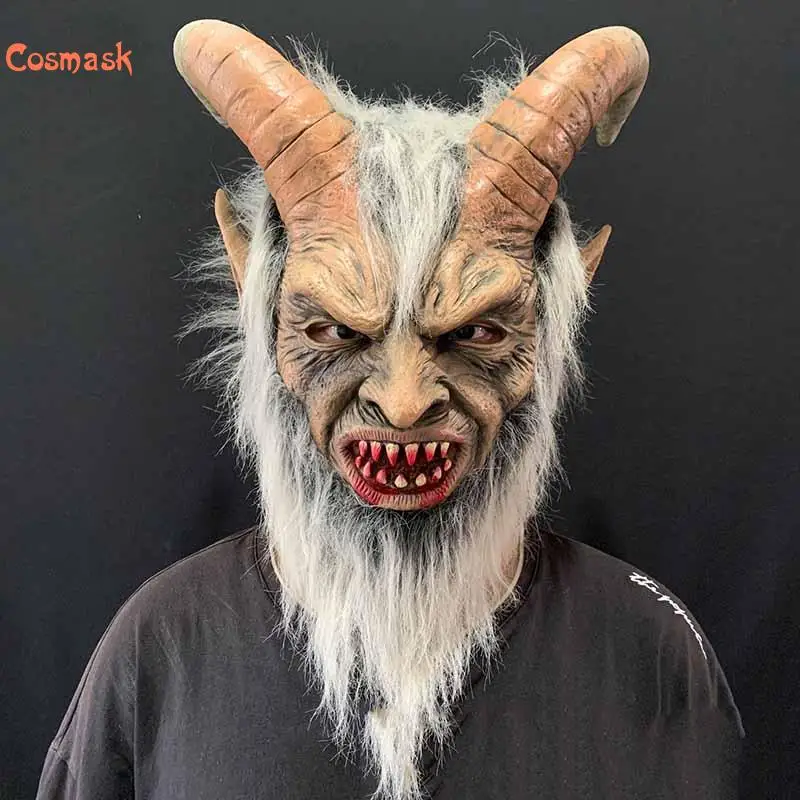 Cosmask Хэллоуин Люцифер Латексная Маска Костюм для взрослой вечеринки маска хоррор