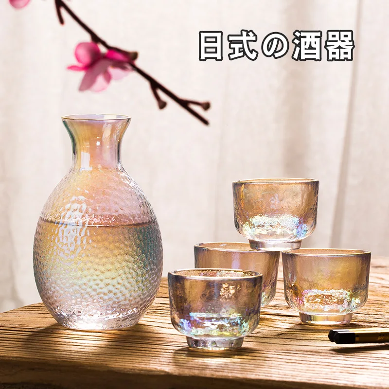 

Японский стеклянный набор вина, Хрустальный экологически чистый круглый бокал для выстрела, наборы для бара, диспенсер для напитков, стекля...