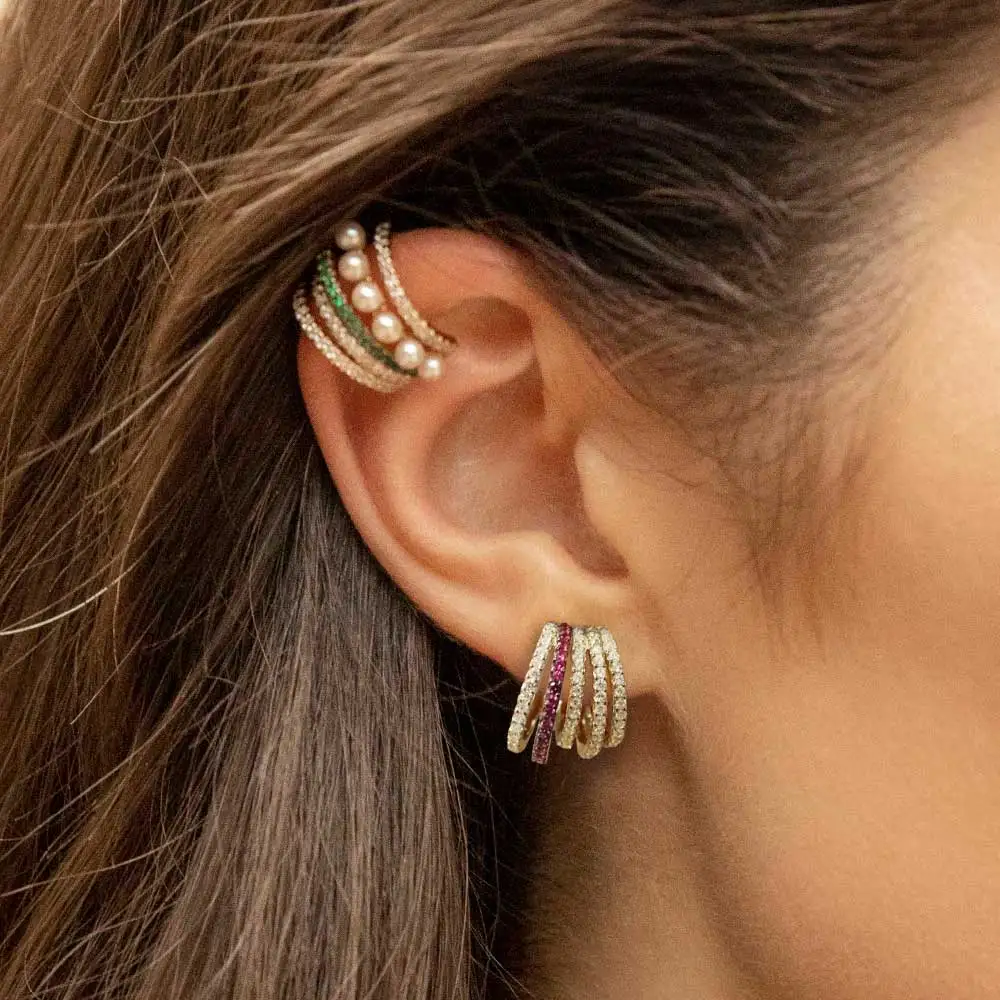 Модный шарм Оригинал 1:1 копия белый и бордовый обруч Роскошные серьги с жемчугом