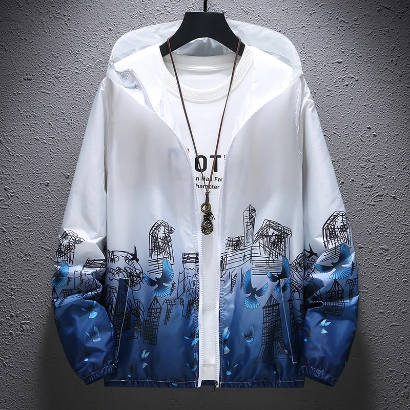 Мужское пальто солнцезащитный крем кожу одежда цветочный принт походные куртки