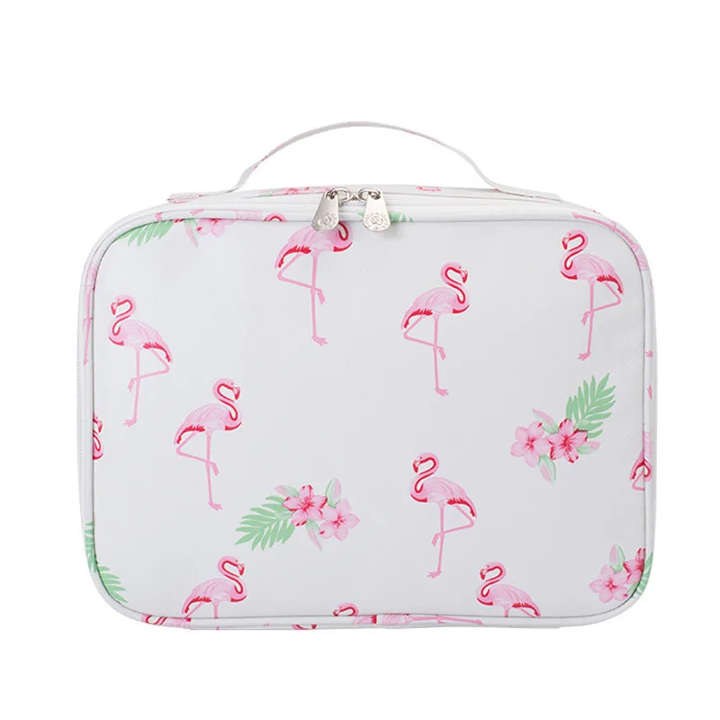 

PU Waterproof Cosmetic Bag Travel Organizer Women Handbag Makeup Bag Beautician Case Toiletry Wash Unicorn Print Makeup Case