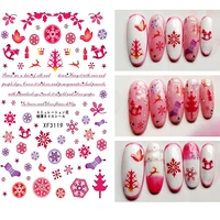 snowflake nail christmas new years stickers on nails water decals nail art stickers for manicure design nails things nailart
