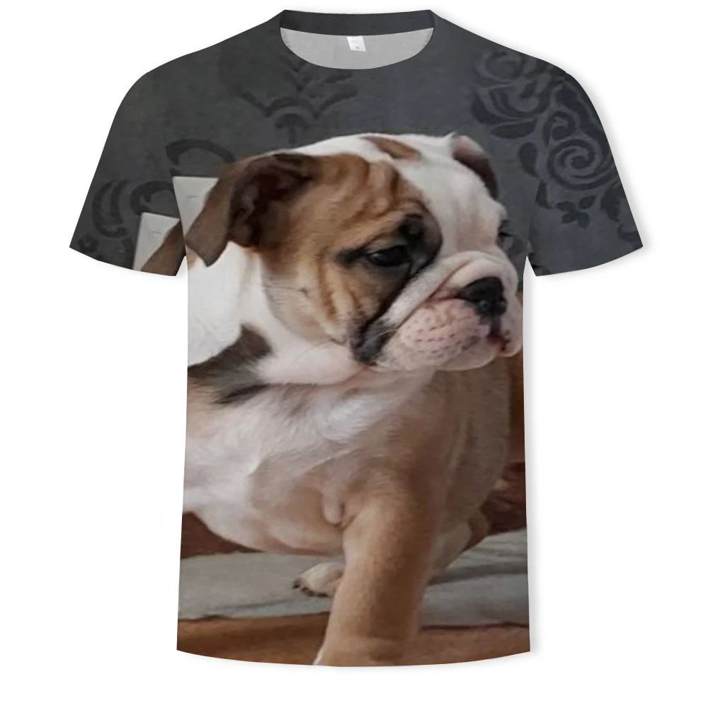

2021 new dog 3D printing T-shirt male funny pattern summer round neck short-sleeved 3D T-shirt boys and girls tops 100/6XL
