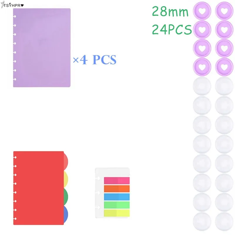 

DIY Junior/A5 Discbound Covers Binding Discs Dividers Sets DIY planner Accessories C2106-66