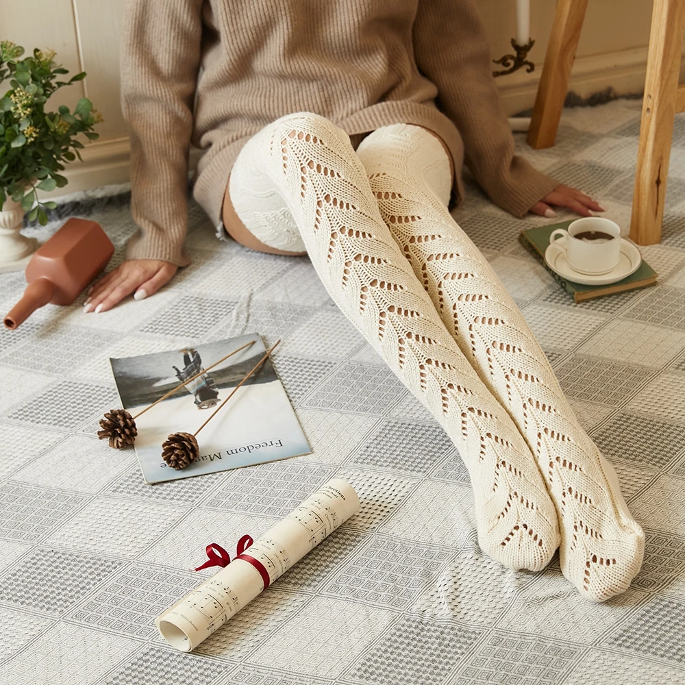2022 Stocking Autumn Winter Sexy Warm Thigh High Nylon Over Knee Students Girls Long Stockings Knitted Tights Women Medias