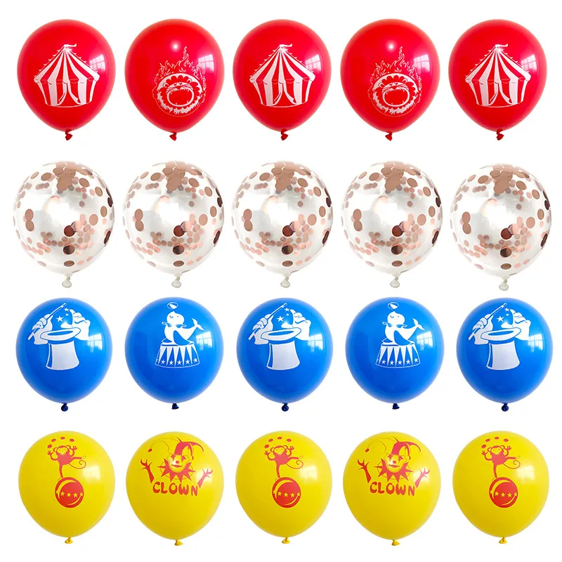Латексные воздушные шары с конфетти 12 дюймов 20 шт. цирковая обезьяна в форме