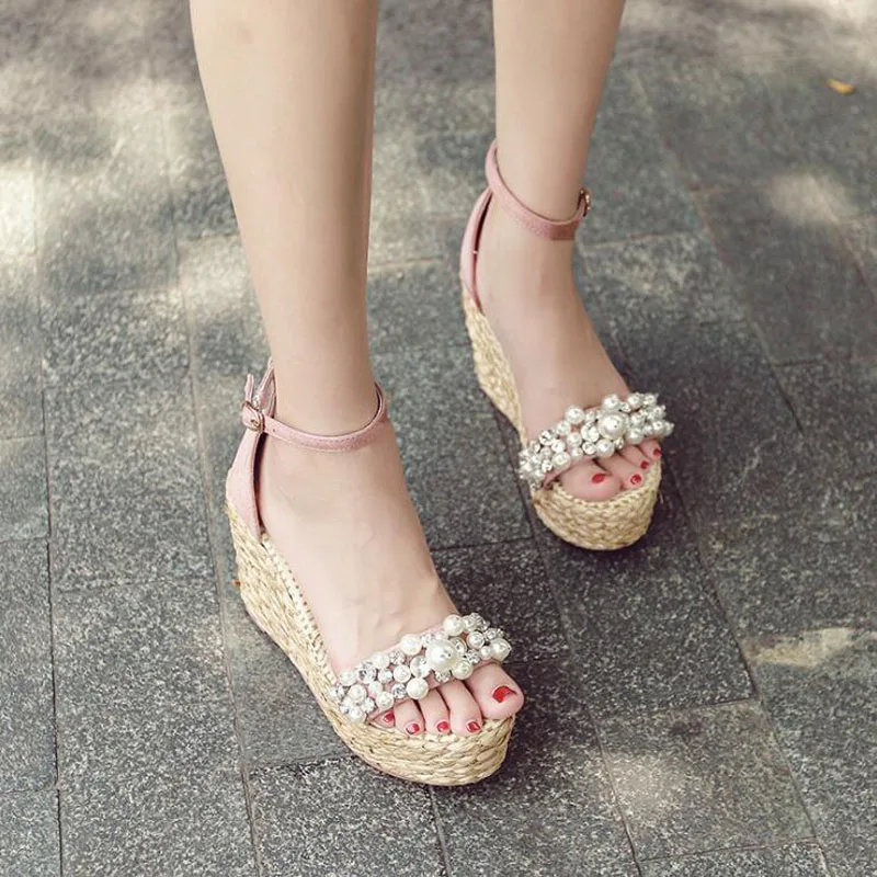 

Top seller - Women sandals Leopard Pattern Large Size Rome Sandals Women's Anti-slip Hot Selling Wedges Summer shoes