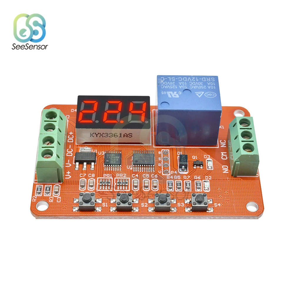 Цифровой дисплей DC 5 в 12 В 24 DVB01 вольтметр Компаратор напряжения