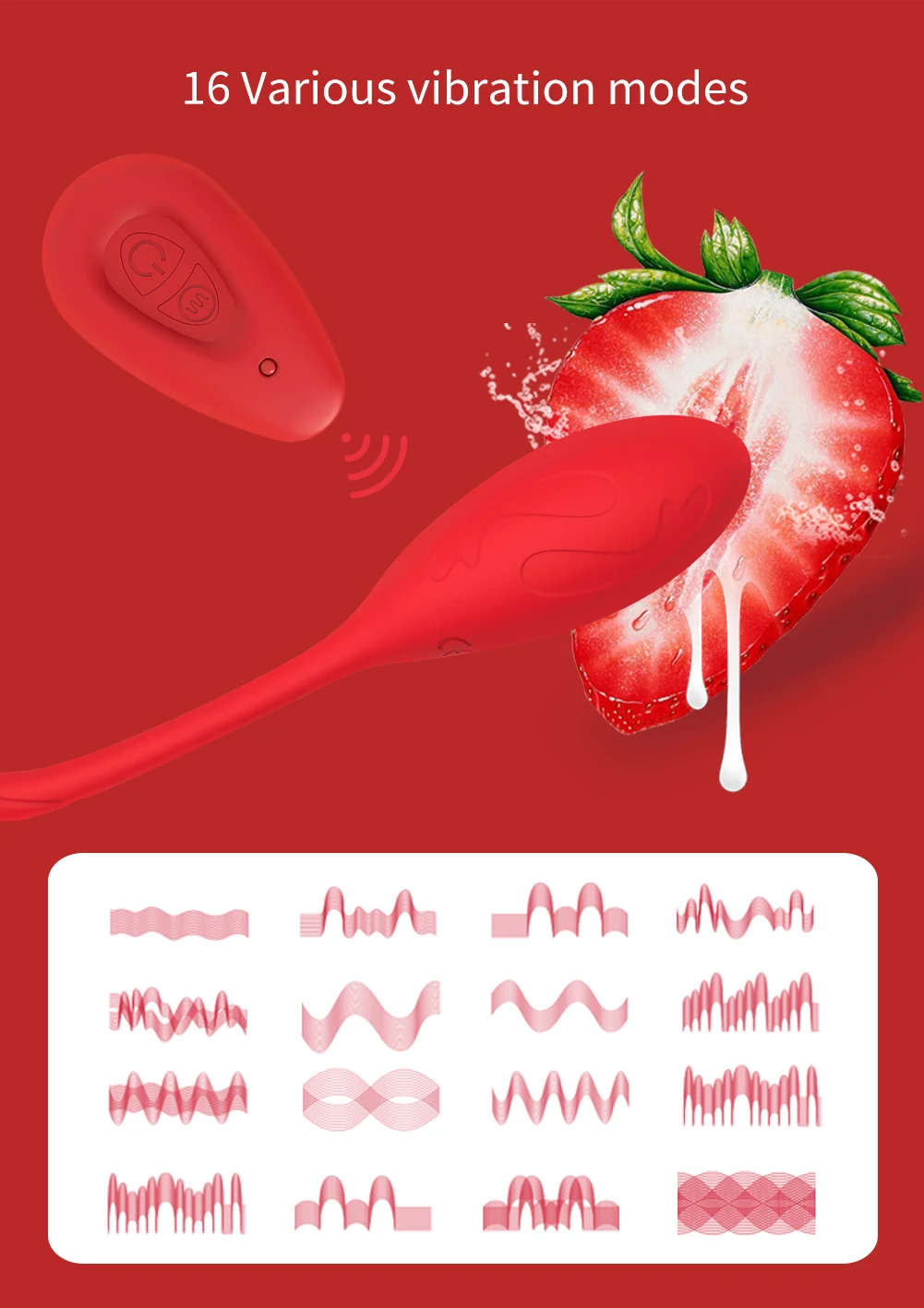 Беспроводной Вибратор в форме яйца Вибраторы интимные игрушки для женщин IPX7