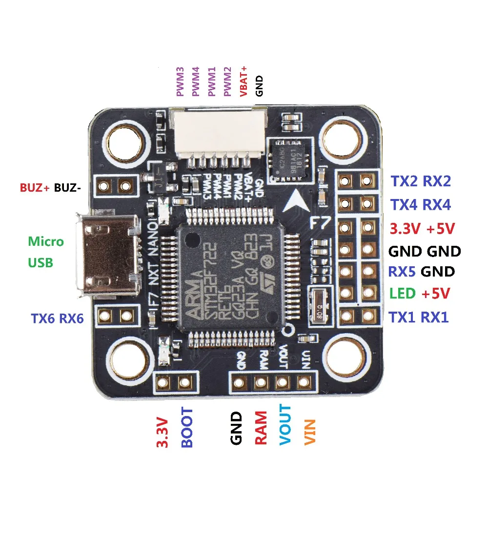 F7 NXT Nano Flight Control 5V/3A BEC интегрирует OSD с LC фильтром для моделей RC Quadcopter Drone Part Support DSHOT