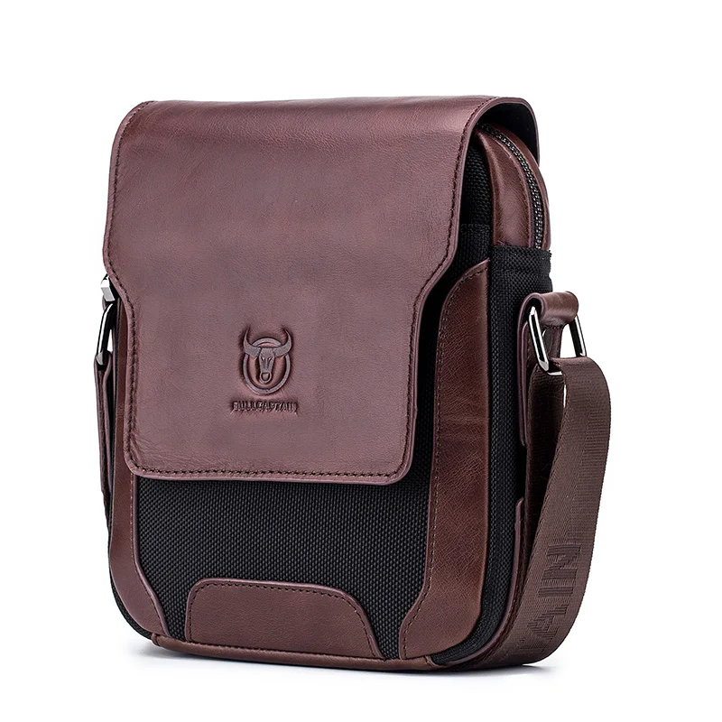 Сумка на плечо мужская с клиньями саквояж кросс-боди из натуральной воловьей