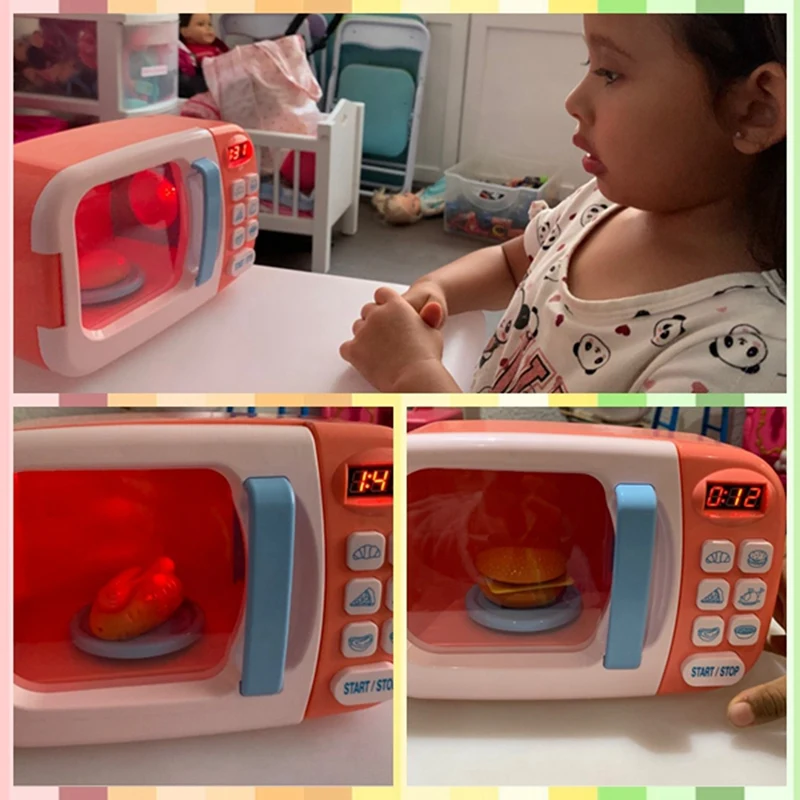 

Kid's Simulation Microwave Oven Kitchen Toys Kitchen Food Pretend Play Cutting Role Playing Educational Toys