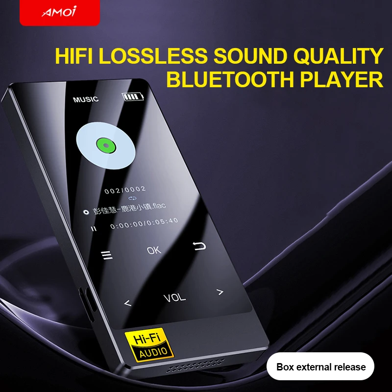 2,4 дюймов мини MP3 беспроводной Bluetooth видео Встроенный микрофон сенсорный экран HiFi без потерь OTG CNC Металл Walkman портативный музыкальный плеер